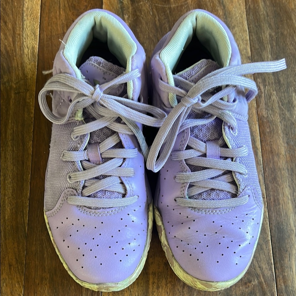 Under Armour Girls Purple High Top Sneakers Size 2